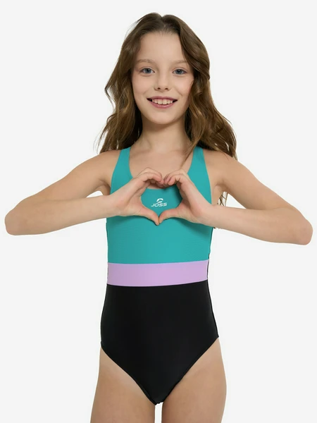 Купальник слитный для девочек Joss, черный, арт. 24681