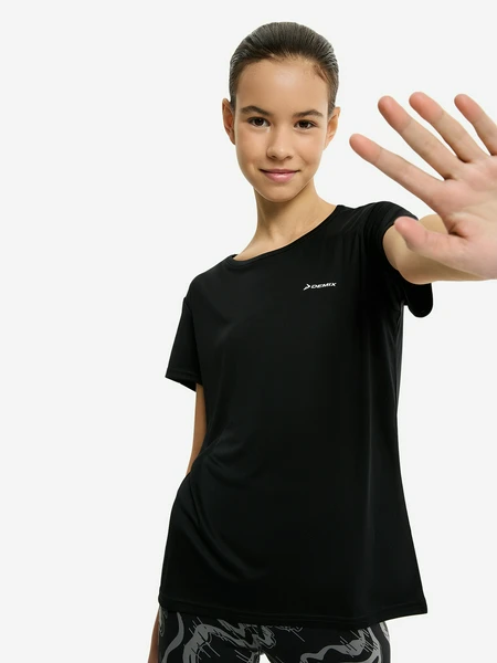 Футболка для девочек Demix, черный, арт. 24790