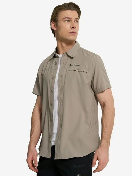 Мужская рубашка с коротким рукавом Outventure, бежевый, арт. 134784out-t1