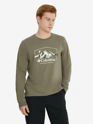 Лонгслив мужской Columbia Csc Seasonal Logo Ls Tee, зеленый, арт. 2013541CLB-397