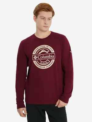 Лонгслив Columbia Csc Seasonal Logo Ls Tee, красный, арт. 2013541CLB-624