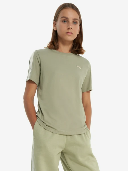 Футболка для девочек PUMA Tape, зеленый, арт. 24966