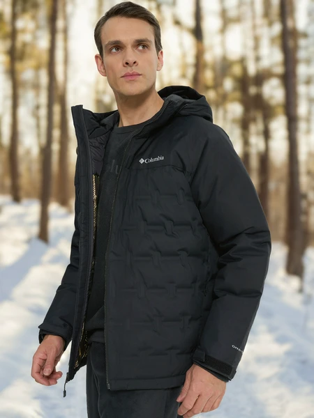 Пуховик мужской Columbia Grand Trek III Down Hooded Jacket, черный, арт. 2086111clb-010