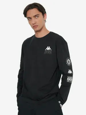 Лонгслив мужской Kappa, черный, арт. 136975KAP-99