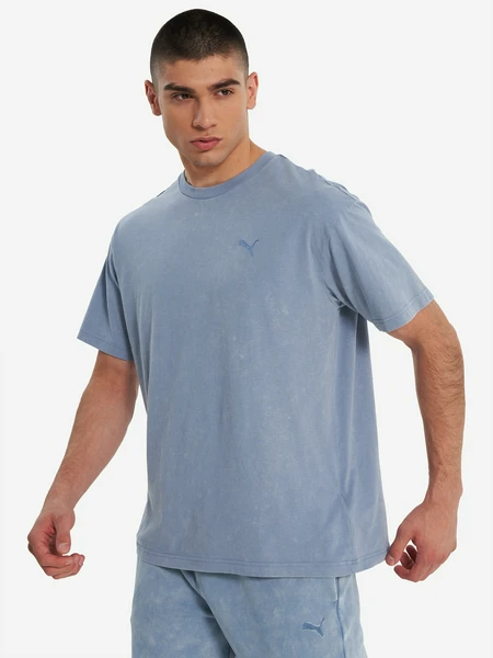 Футболка мужская PUMA Ess Elevated, голубой, арт. 25036
