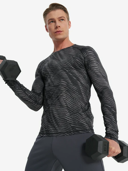 Лонгслив компрессионный мужской Demix, черный, арт. 25086