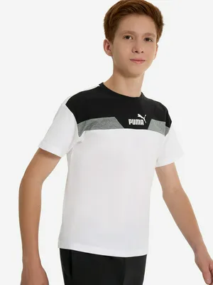 Футболка для мальчиков PUMA Power Colorblock, белый, арт. 681848