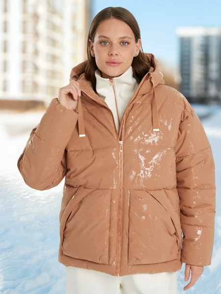 Пуховик женский Sensana, коричневый, арт. 136785s7w-f1