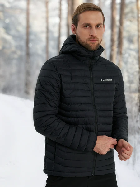 Куртка утепленная Columbia Powder Pass Hooded Jacket, черный, арт. 2134131clb-010
