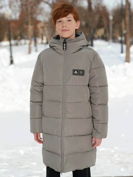 Пуховик для мальчиков Kappa, серый, арт. 25196