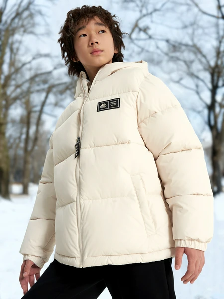 Пуховик для мальчиков Kappa, бежевый, арт. 25228