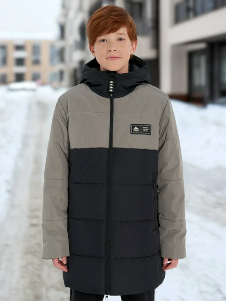 Куртка утепленная для мальчиков Kappa, серый, арт. 25236