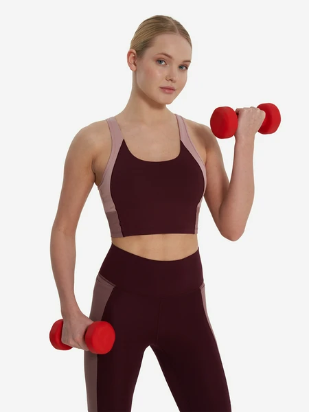 Спортивный топ-бра Under Armour Meridian Colorblock, розовый, арт. 25266