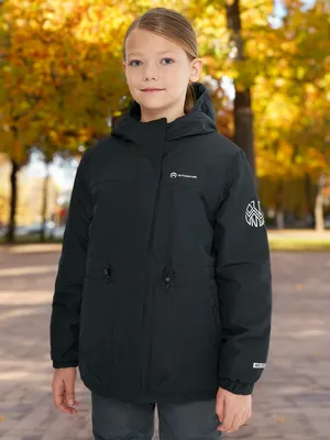 Куртка утепленная для девочек Outventure, черный, арт. 131827