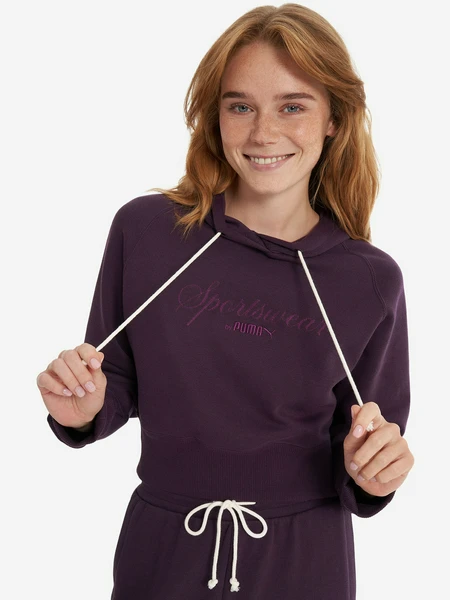 Худи женское PUMA Classics+, фиолетовый, арт. 626559p0p-44