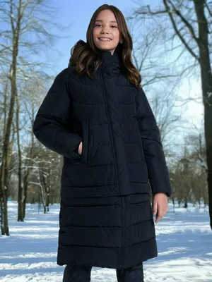 Пальто утепленное для девочек Northland, черный, арт. 25479