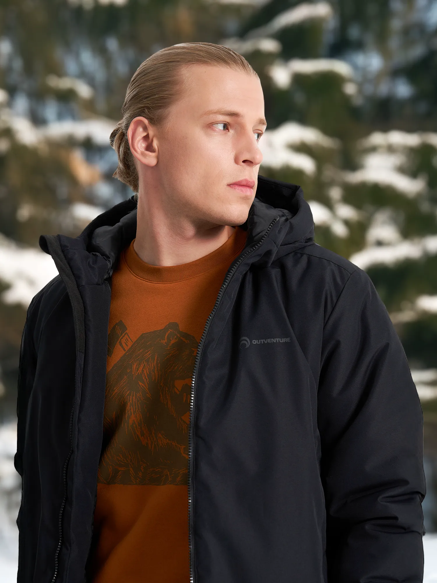 Утепленная мужская куртка Outventure, черный, арт. 129829out-99