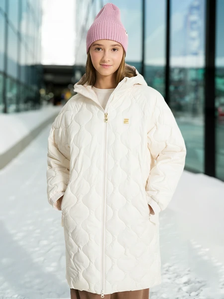 Пальто утепленное для девочек FILA, бежевый, арт. 130480fla-01