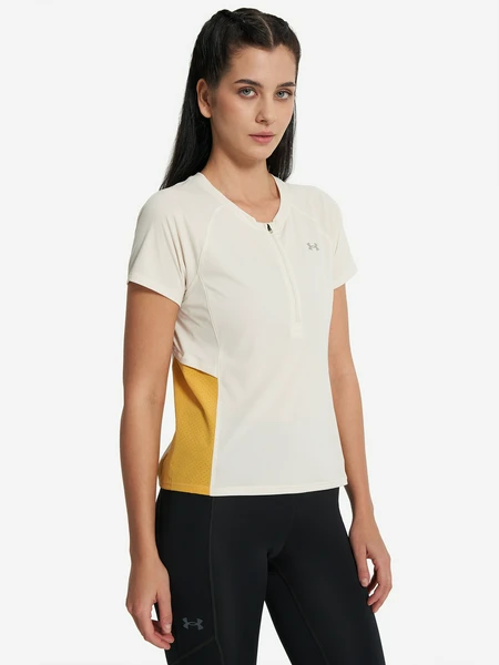 Футболка женская Under Armour Trail Run, бежевый, арт. 1389607u0f-279