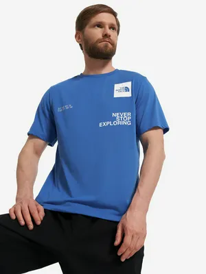 Футболка The North Face Mountain Foundation Coordinates, синий, арт. NF0A8BQXT4S1T1K