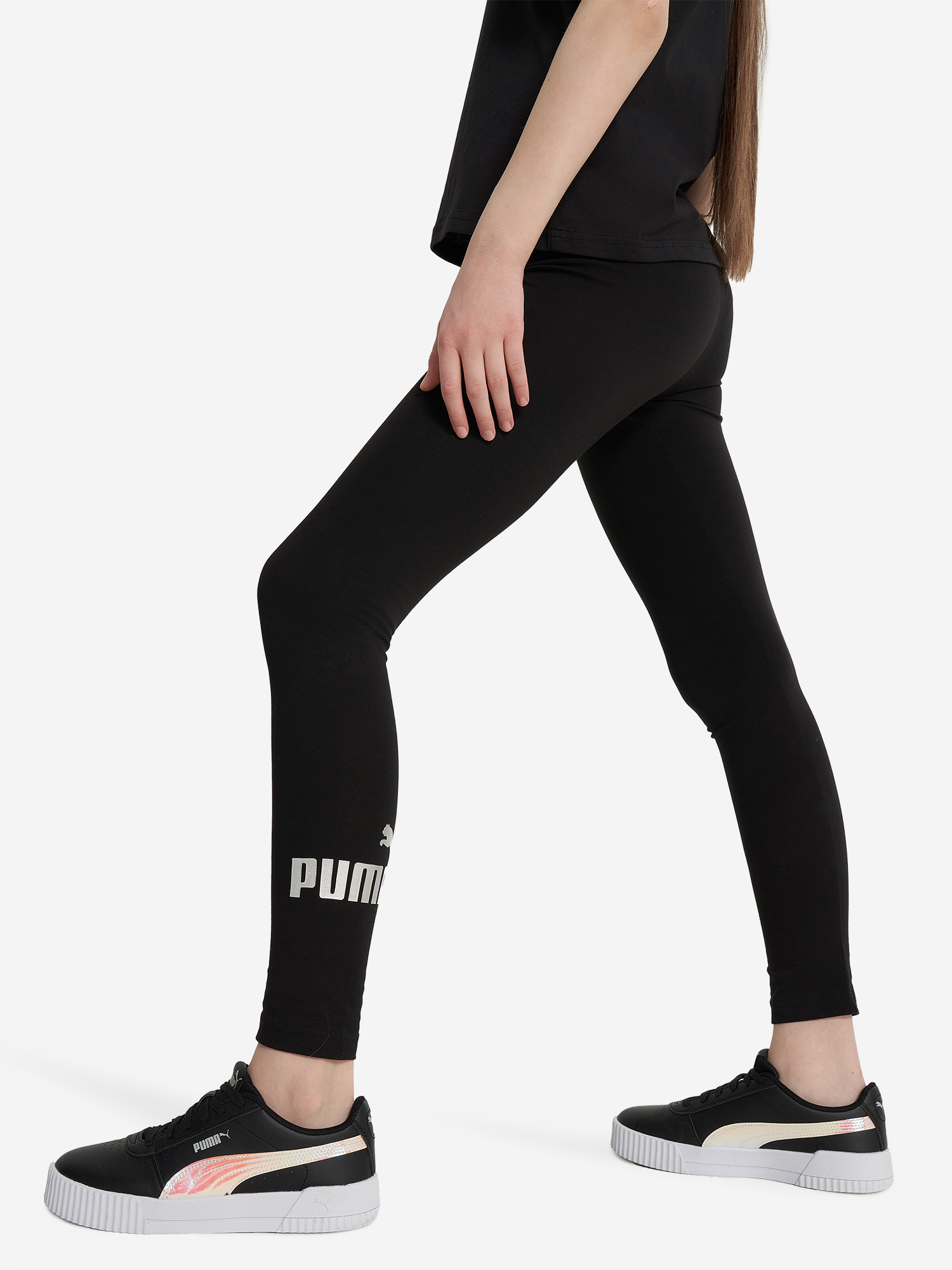 Легинсы Puma ESS+ Logo для девочек, черный, арт. 846960p0p-01