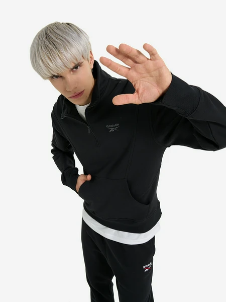 Толстовка Reebok Icon Elements Quarter, черный, арт. 100214081r00-.