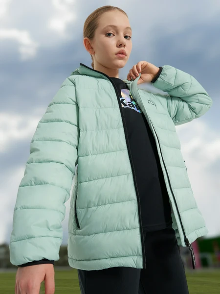 Пуховик для девочек Kappa, голубой, арт. 25630