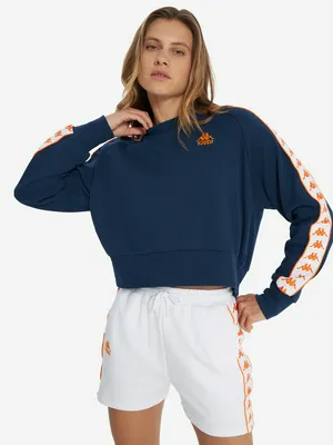 Свитшот женский оверсайз Kappa, синий, арт. 351s2hwkap-o0l