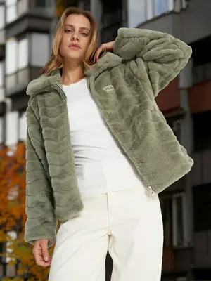 Женская меховая куртка FILA, зеленый, арт. 137212FLA-G0