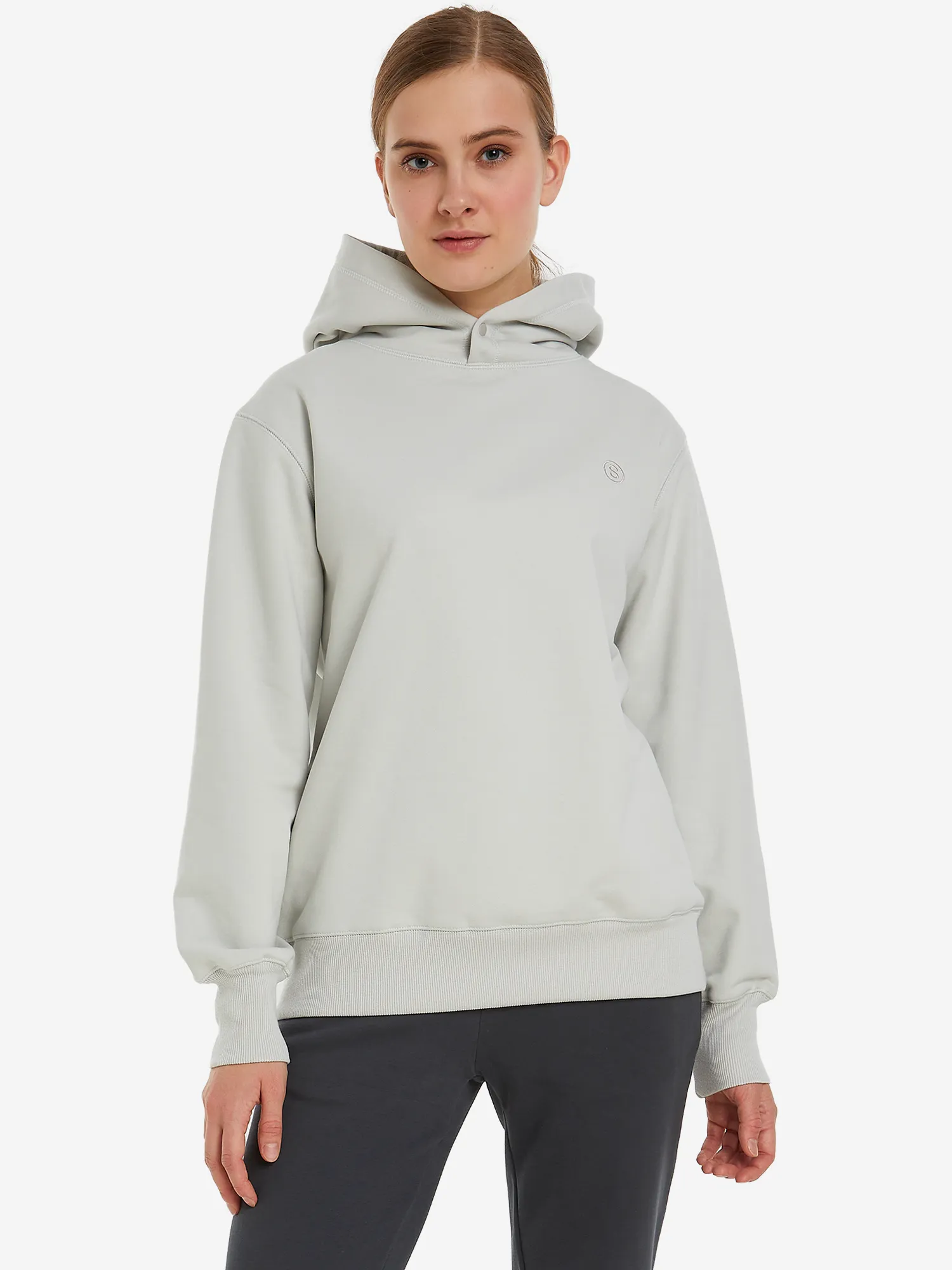 Худи женское, серый, арт. ob-hd23ws7j-lgy