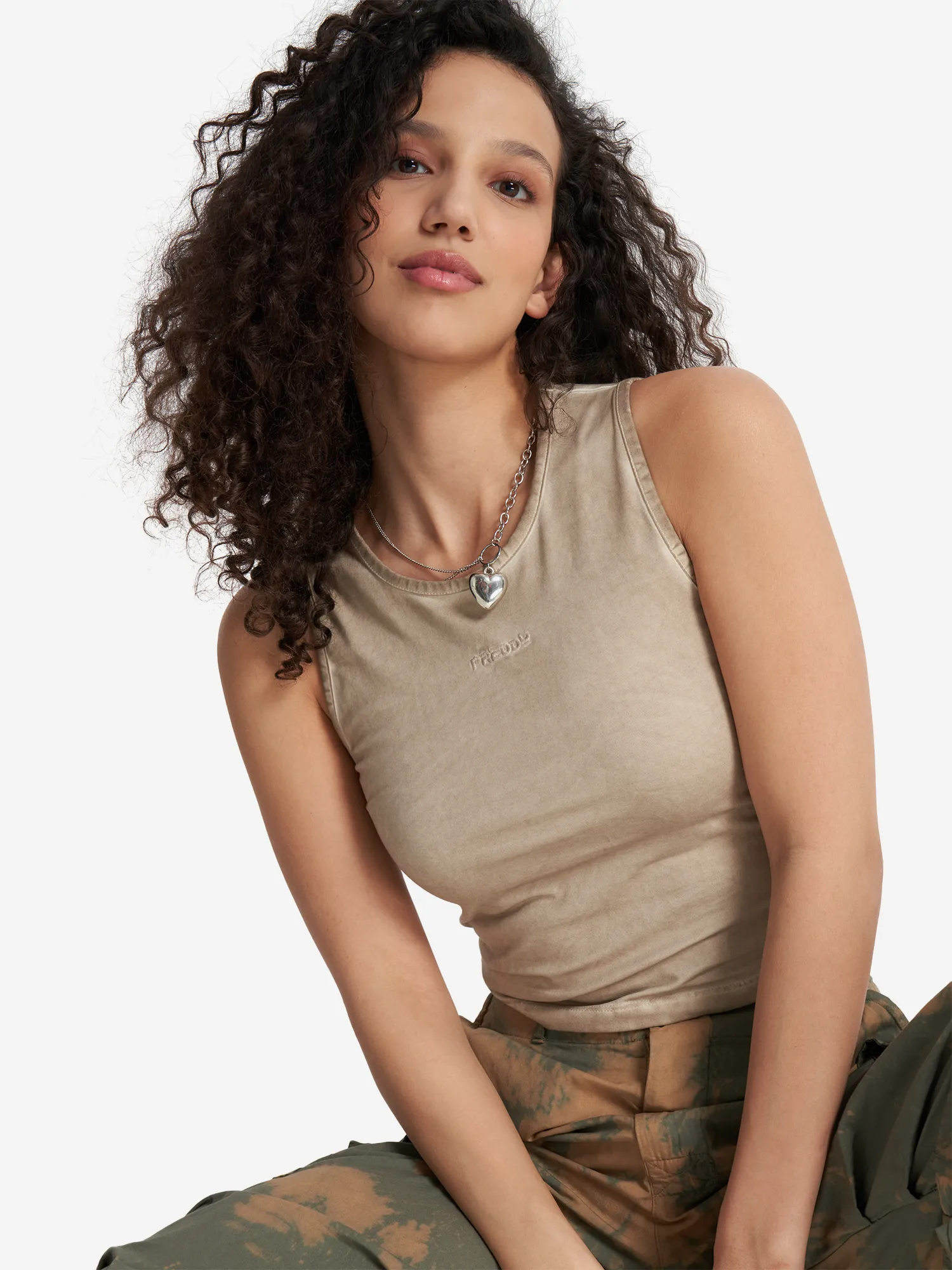 Майка женская Freddy, бежевый, арт. kendalls402f0g-z10cd-