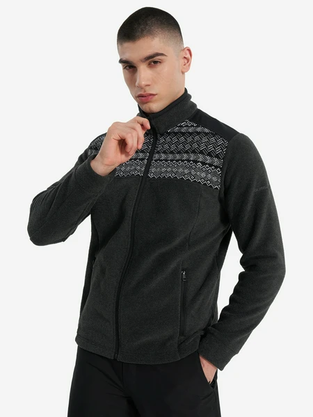 Джемпер флисовый мужской Glissade, черный, арт. 25893