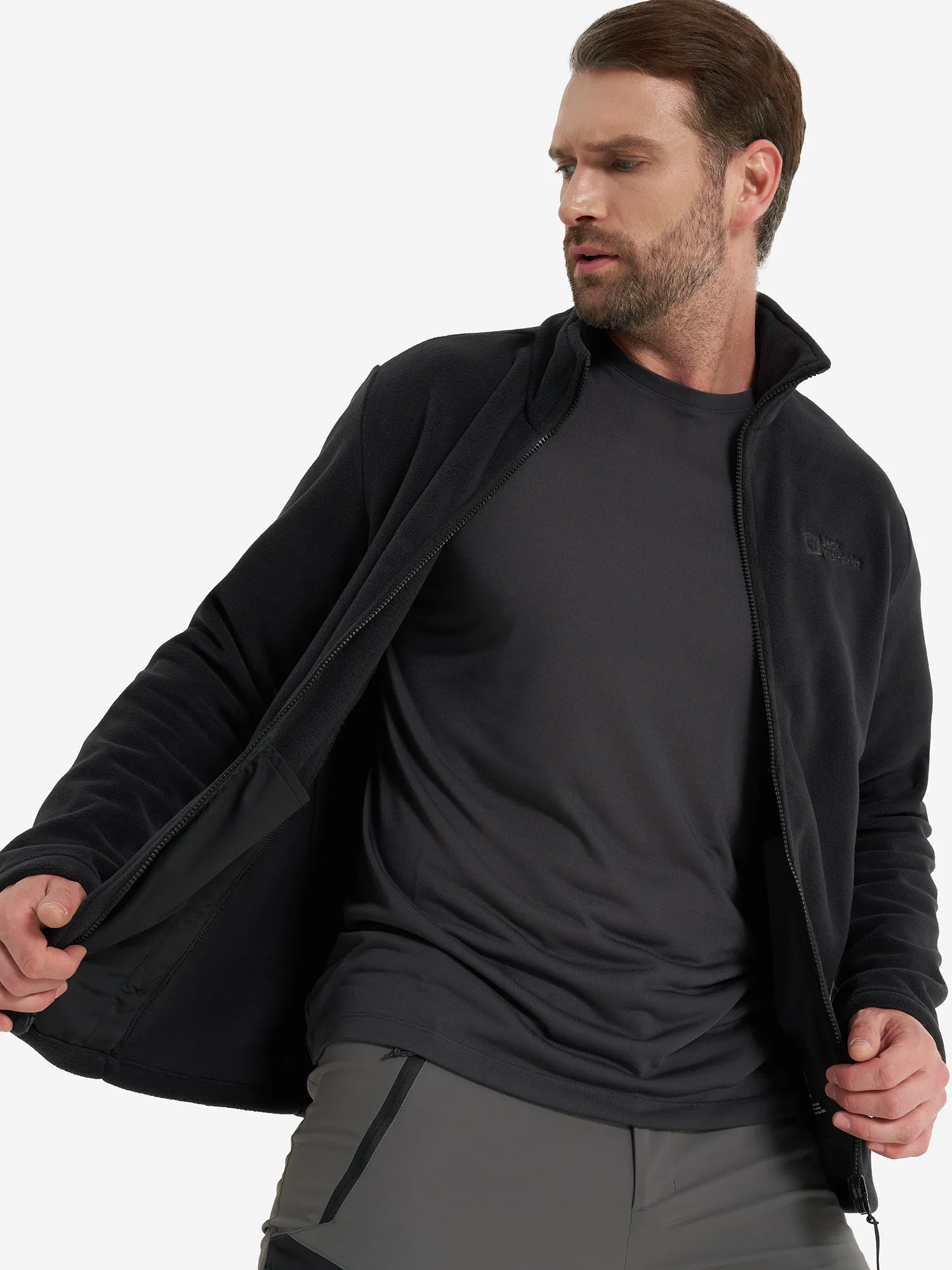 Джемпер флисовый Jack Wolfskin Winterstein, черный, арт. 1711371j01-6000