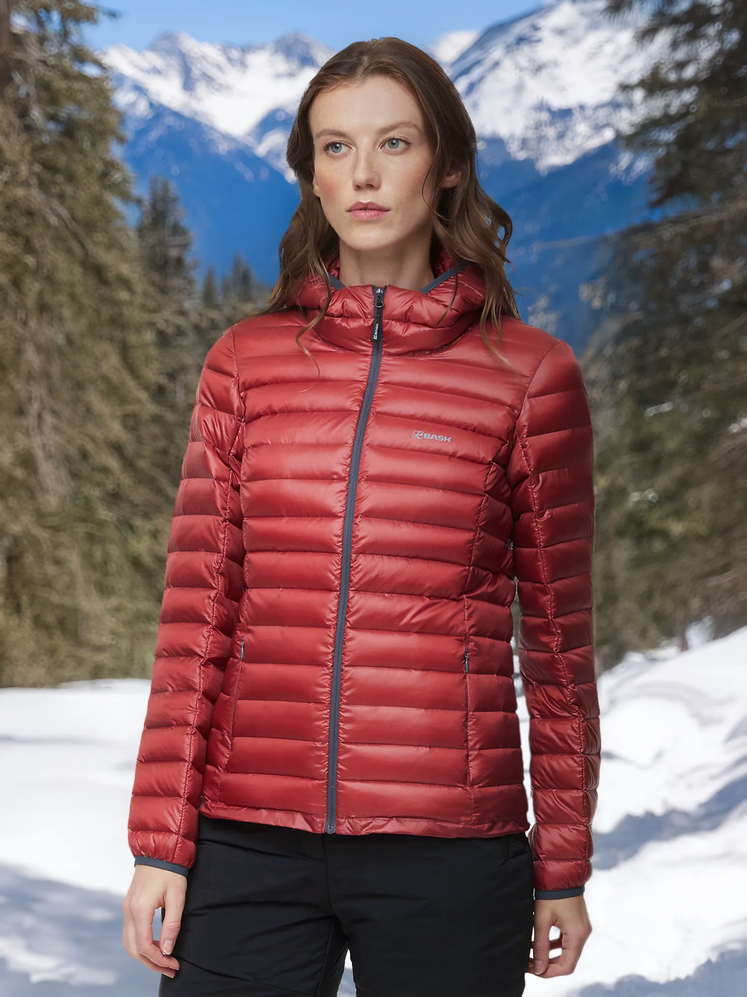 Пуховик Bask Chamonix Light V2, красный, арт. 20253bsk-9205