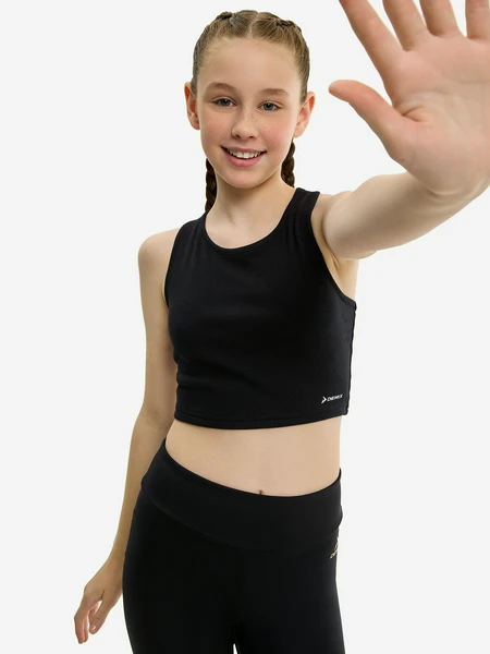 Топ бра спортивный для девочек Demix, черный, арт. 25936