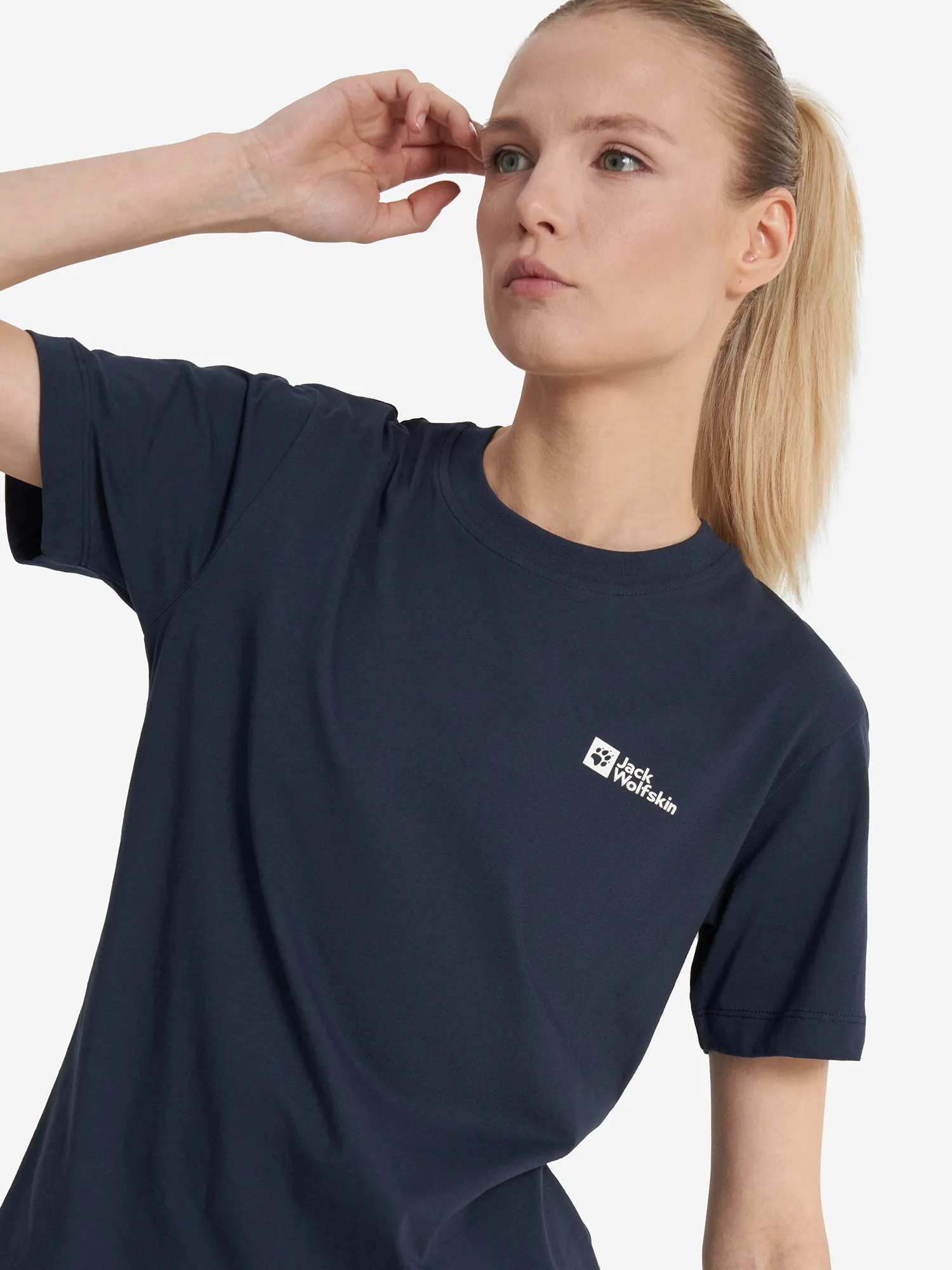 Футболка женская Jack Wolfskin Essential, синий, арт. 1808352j01-1010