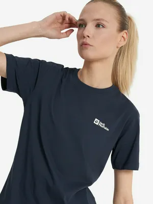 Футболка женская Jack Wolfskin Essential, синий, арт. 1808352J01-1010