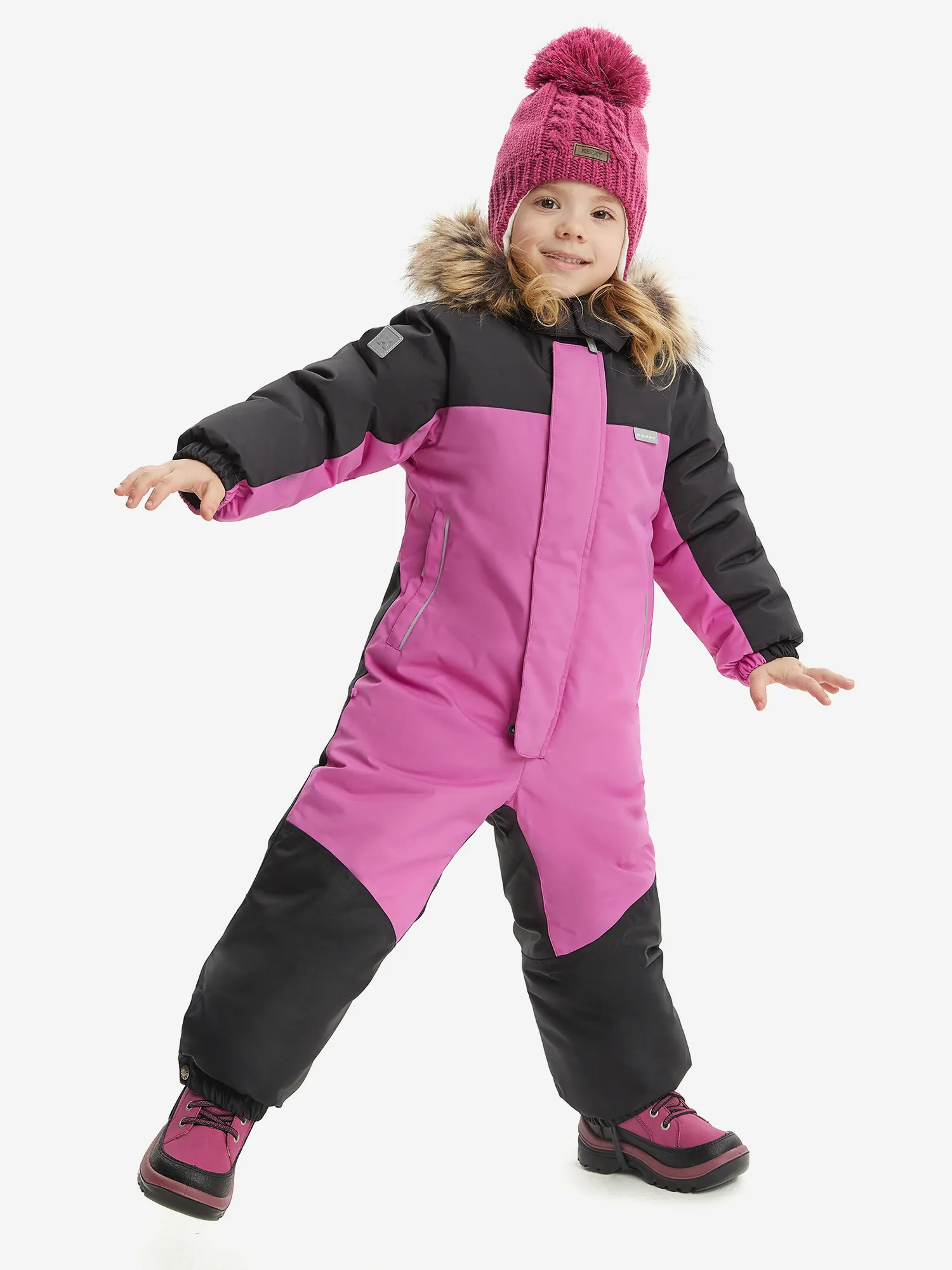 Комбинезон утепленный для девочек Kerry Easy, фиолетовый, арт. k23424k2j-360