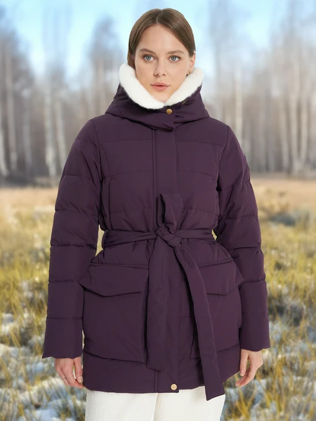 Пуховик женский, фиолетовый, арт. 142719c37-x4