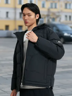 Пуховик мужской, черный, арт. w552345303-3w