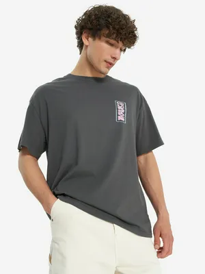 Футболка мужская оверсайз Quiksilver Sunrise Bowl, серый, арт. EQYZT08022Q02-KRP0