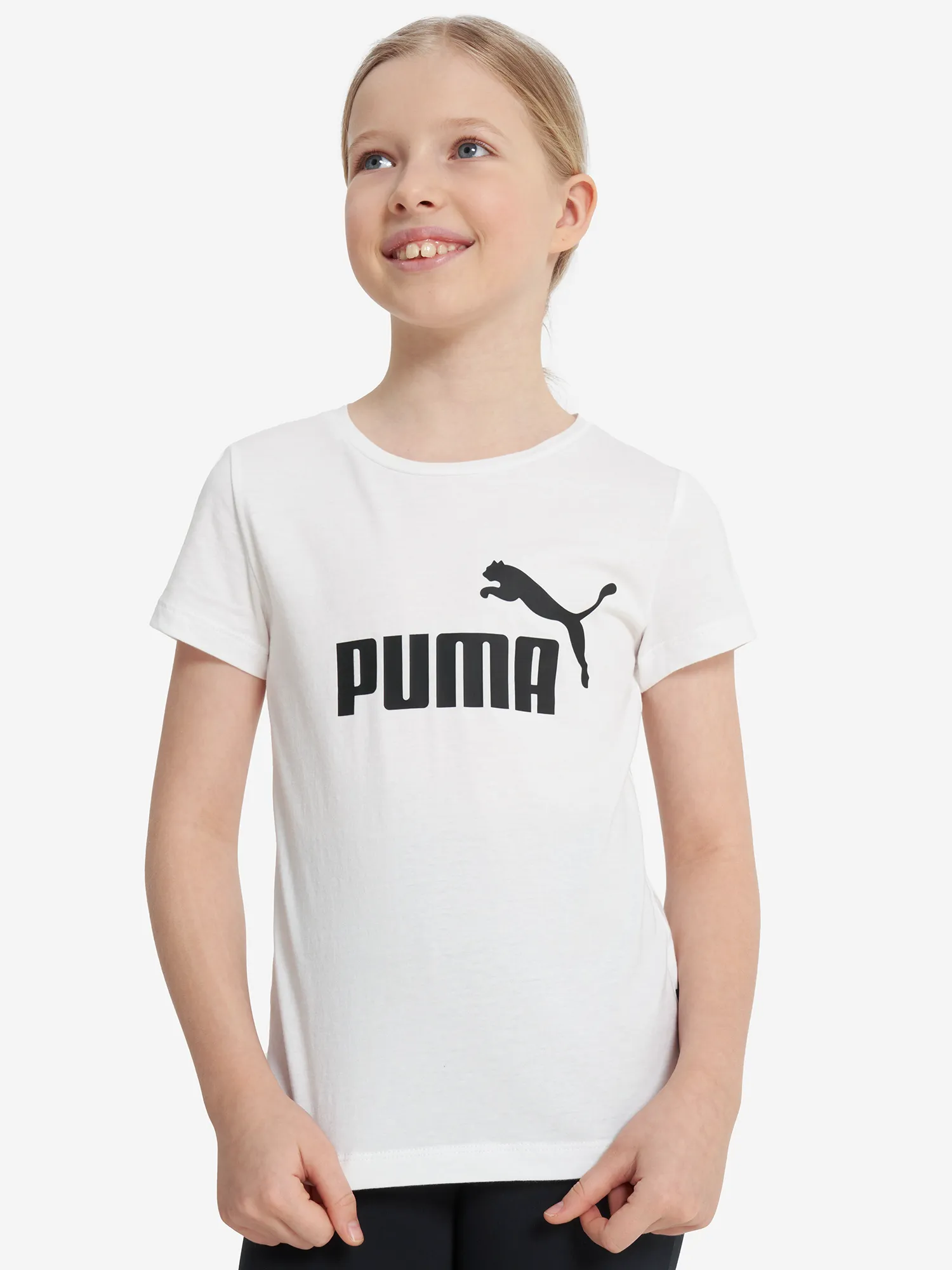 Футболка PUMA Ess для девочек, белый, арт. 26107