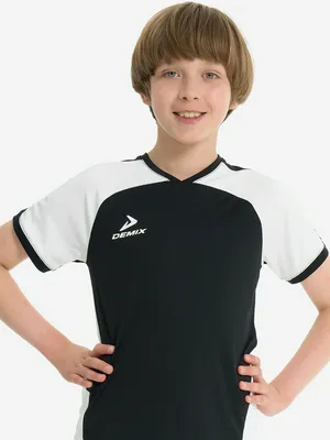 Футболка Demix для мальчиков, черный, арт. 135410DMX-BW
