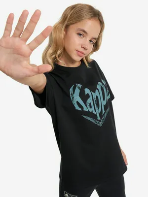 Футболка для девочек Kappa, черный, арт. 137572KAP-99