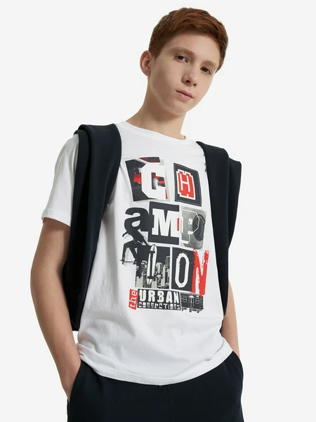 Футболка для мальчиков Champion, белый, арт. 307132c0k-ww001