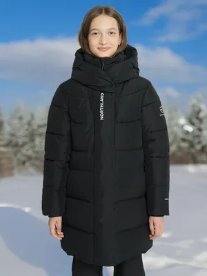 Пуховик для девочек Northland, черный, арт. 130815N16-99