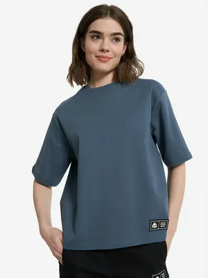 Футболка женская оверсайз Kappa, синий, арт. 137689KAP-S4