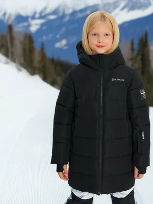 Пуховик для девочек Glissade, черный, арт. 138728GSD-99