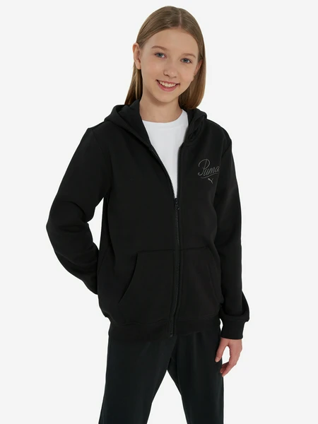 Толстовка для девочек PUMA Ess Script, черный, арт. 26466