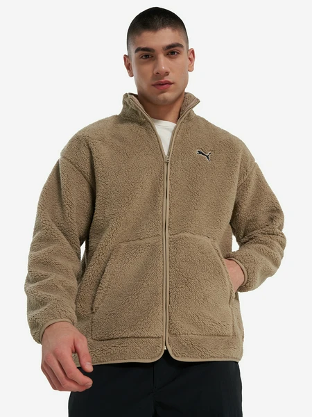 Джемпер флисовый PUMA Ess Elevated, коричневый, арт. 688259p0p-55